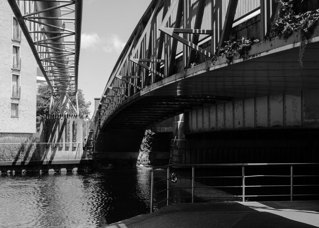 Canal Bridge B+W image