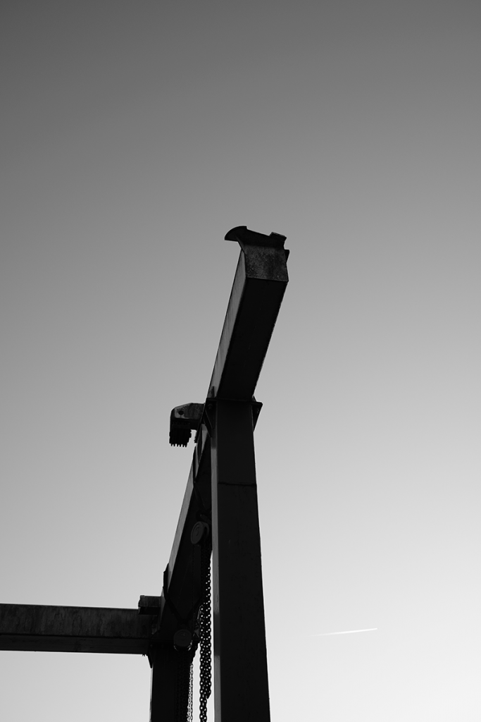 murpworkschrome - light on a lens - Boat Lift Beam I BW image